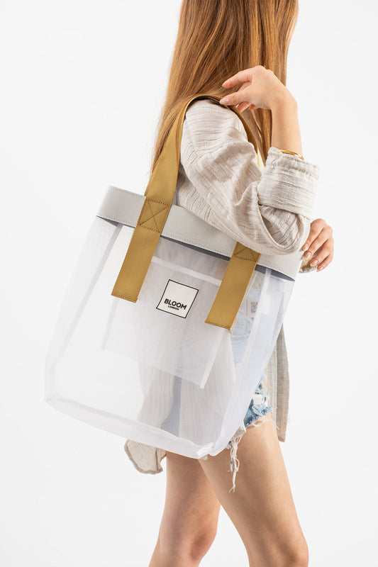 Mesh in white | gold