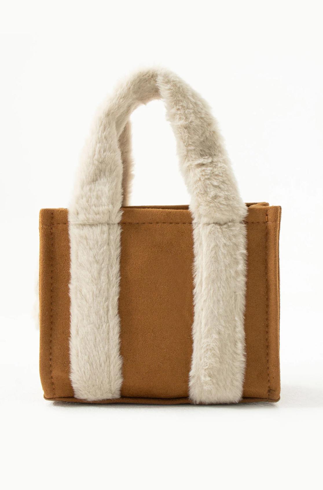 Fluffy suede camel